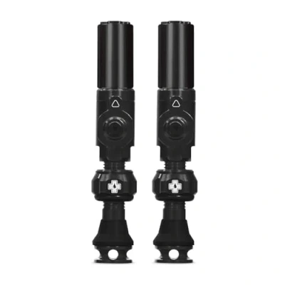 Abbildung von Muc Off Big Bore Hybrid Tubeless Ventil, Schwarz 45 mm Präzisionsgefertigte Staubschutzkappen mit Revolutionärer Airflow Technologie Fahrradventil Kappen für MTB/Road/Gravel Bikes