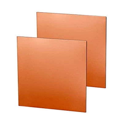 Abbildung von QWORK® 2 Stück Kupferplatten, 99% Reines Kupferblech 1mm Dick für Metallhandwerk, Schmuckherstellung, Leiterplattendruck und mehr (150 mm x 150 1 mm)