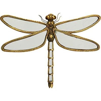 Abbildung von Kare Design Wandschmuck Dragonfly Mirror Gold, Glas verspiegelt, Wanddekoration, Accessiore, Dekofigur, 36x5x47cm