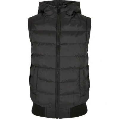 Abbildung von Urban Classics Small Bubble Hooded Weste für Kinder, Größe: 122/128, black