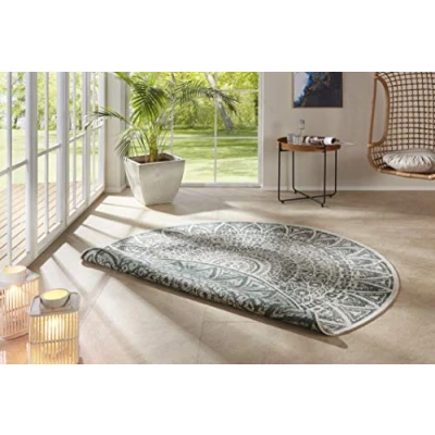 Abbildung von freundin Home Collection Teppich »Lilja«, rund, 5 mm Höhe, In &amp; Outdoor, Wendeteppich, Wetterfest, Balkon, Garten, Wohnzimmer