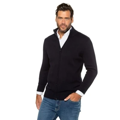 Abbildung von JP 1880 Herren Strickjacke Pullover, Dunkel Marine, XL EU