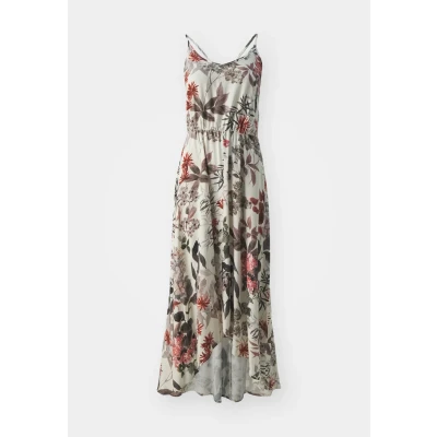 Abbildung von LASCANA Maxikleid, mit Blumenprint, leichtes Sommerkleid im Vokuhila Stil, Strandkleid