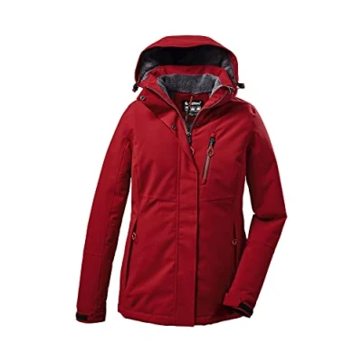 Abbildung von Killtec Damen Outdoorjacke Funktionsjacke mit abzippbarer Kapuze KOW 140 WMN Jckt wasserdicht, Winddicht, atmungsaktiv 00400 rot 40