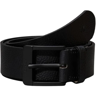 Abbildung von Calvin Klein Herren Gürtel Nos Classic 4,0 cm Ledergürtel, Schwarz (Black/Black), 125