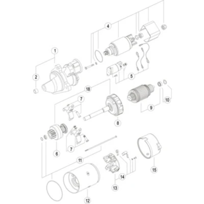 Abbildung von MAHLE ORIGINAL MS 36 Anlasser 24 4,0 9 wasserdicht