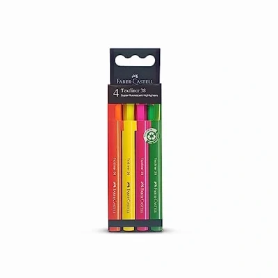 Abbildung von Faber Castell Textmarker 38 Neonfarben 4er