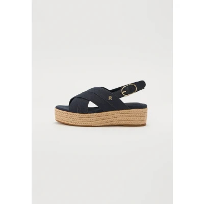 Abbildung von Tommy Hilfiger Plateausandalette, Damen, Größe: 39, Space blue Schuhe