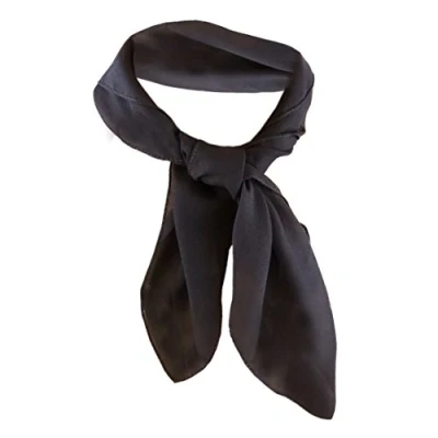 Abbildung von TigerTie Damen Chiffon Nickituch in anthrazit dunkelgrau einfarbig unicolor Halstuch Größe 50 cm x