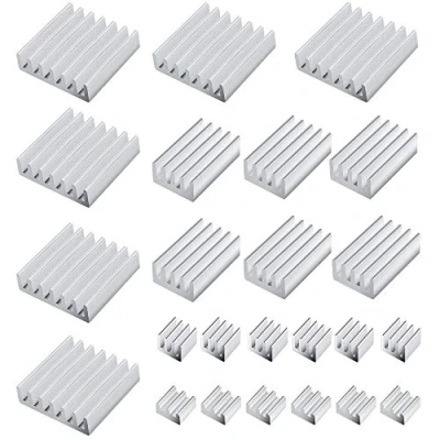 Abbildung von 24 Stücke Kühlkörper Aluminium für Raspberry Pi 4 Modell B Kühlrippen Set mit wärmeleitendem Klebeband