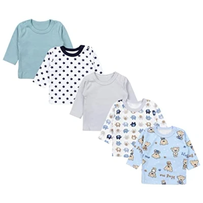 Abbildung von TupTam Baby Jungen Langarmshirt Gestreift 5er Set, Farbe: Mehrfarbig 10, Größe: 92