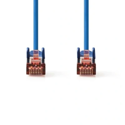 Abbildung von Nedis CAT6 Netzwerkkabel RJ45 Stecker S/FTP 10.0 m Rund LSZH Blau Label