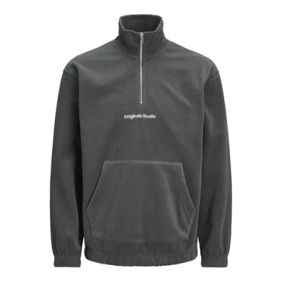 Abbildung von Jack &amp; Jones Jorvesterbro Quarter ZIP Fleecepullover, Herren, Größe: Large, Asphalt