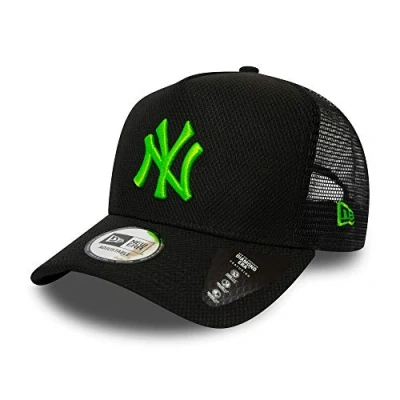Abbildung von New Era York Yankees MLB Cap Kappe Trucker Baseball Diamond schwarz neon grün One Size