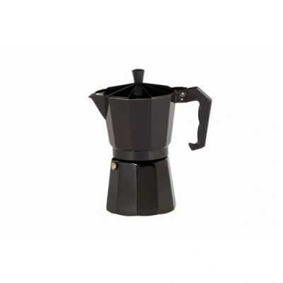 Abbildung von Krüger 502S Espressokcher Italiano NERO Gr. 6 T, Aluminium, Schwarz