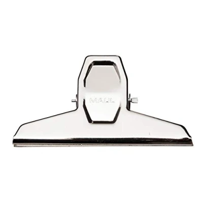 Abbildung von MAUL Papierklemmer MAULpro aus Metall (2 Stück) Klemmer mit breitem Verschlussclip 12,5 cm und Klemmweite 3 Gadget für Haushalt, Küche Büro geeignet DIY Projekte Silber