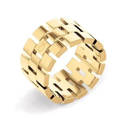 Abbildung von Calvin Klein Polished Chain LINK Ring goldcoloured, Damen, Größe: 56, Gold coloured