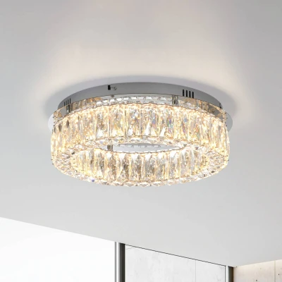 Abbildung von JUST LIGHT. LED Deckenleuchte Kulunka, Eisen, Kristallglas