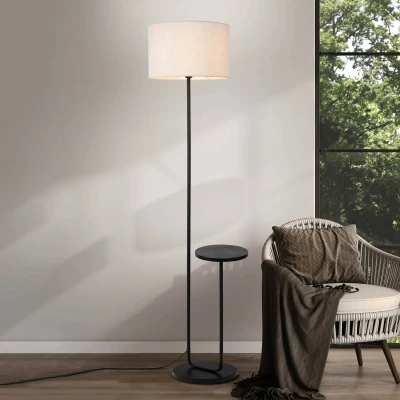 Abbildung von näve Stehlampe »Tordis«, 1 flammig, Leuchtmittel E27 ohne Leuchtmittel, mit integriertem Tisch, Zuleitung 230cm schwarz, exkl. x