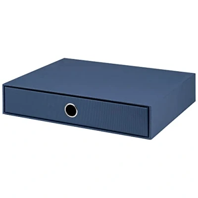 Abbildung von Rössler Papier 1524452900 S.O.H.O. Schubladenbox für DIN A4, mit Griffloch, Navy, 343 x 250 65 mm, 1 Stück