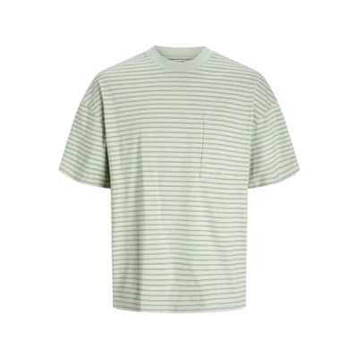 Abbildung von Jack &amp; Jones Gestreift Rundhals Tshirt print, Herren, Größe: Small, Desert sage