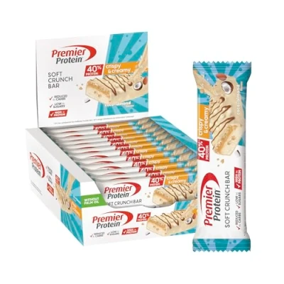 Abbildung von Premier Protein Soft Crunch Bar 40% Coco Almond 12x40g Hoher Proteingehalt + Low Sugar Palmölfrei