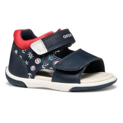 Abbildung von Geox Zapito Trekkingsandale für Kinder, Größe: 21, Navy red Schuhe