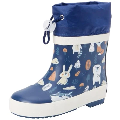 Abbildung von Playshoes Gummistiefel Halbschaft Wald Gefüttert Unisex Kinder Gummistiefel, Marine Wald, 18 EU