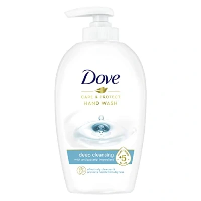 Abbildung von Dove Care &amp; Protect Handseife pflegt und schützt mit antibakteriellen Inhaltsstoffen 5 Feuchtigkeitscremes, 250 ml