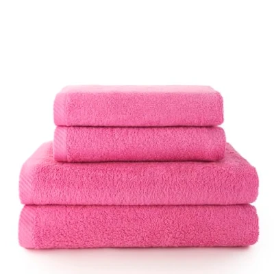 Abbildung von Top Towel Plus Große Badetücher Badezimmerhandtücher 2 Hand oder Waschbeckenhandtücher + Duschtücher 100% Baumwolle Erdbeer
