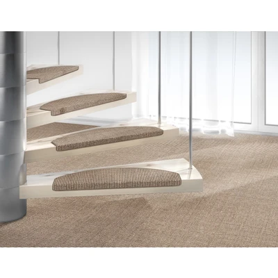 Abbildung von Dekowe Stufenmatte »Mara S2« halbrund 5 mm Höhe 100% Sisal, große Farbauswahl, selbstklebend, auch als Set 15 Stück
