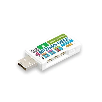 Abbildung von Waveshare RP2040 GEEK Development Board, Based On Microcontroller, with 1.14inch 65K Color LCD, USB Debugging Downloader, White Plastic Case