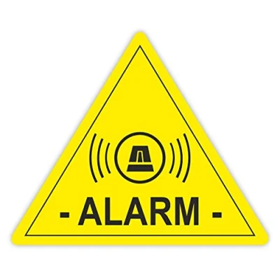 Abbildung von iSecur 5 Alarm gesichert Aufkleber I x 4cm außenklebend UV + wetterfest Hinweis Achtung Anlage hin_066