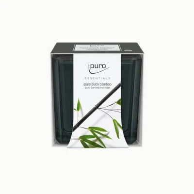 Abbildung von ipuro dekorative black bamboo Duftkerze minimalistische &amp; puristische Duftkerzen im Glas intensive mit grünen holzigen Noten stilvolle Kerze 125 g, Klar