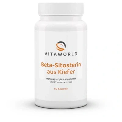 Abbildung von vitaworld Beta Sitosterin, Hochdosiertes Sitosterin aus Kiefer, 250 mg pro Kapsel, Vegan, 60 Kapseln