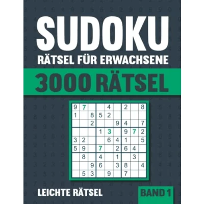 Abbildung von 3000 Sudoku Rätsel für Erwachsene: Großes Buch mit leichten Rätseln Lösungen Vol. 1