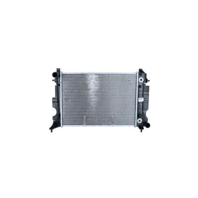 Abbildung von NRF 53873 Kühler, Motorkühlung Aluminium 501 346 42 mit Anbauteilen Kühlrippen gelötet
