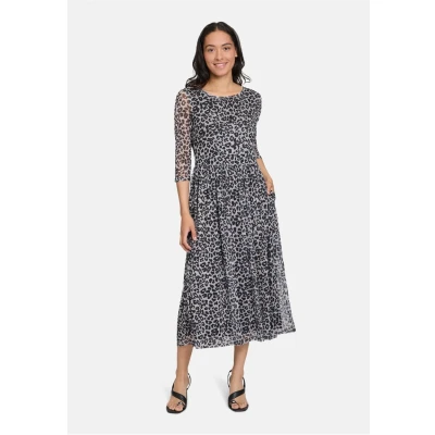 Abbildung von Vera Mont MIT Leoprint Freizeitkleid, Damen, Größe: 36, Grau schwarz