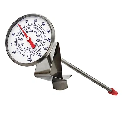 Abbildung von Milchthermometer, ideal für Milchkäse, Joghurt, Kaffee, mit Sonde (165 mm lang)