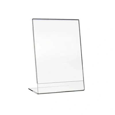 Abbildung von HMF 46932 Acryl Tischaufsteller schräg DIN A5 Hochformat Glasklar