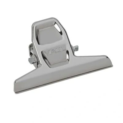Abbildung von MAUL Papierklemmer MAULpro aus Metall (2 Stück) Klemmer mit breitem Verschlussclip 5,5 cm und Klemmweite 1,2 Gadget für Haushalt, Küche Büro geeignet DIY Projekte Silber