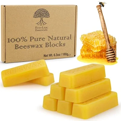 Abbildung von Eco Lux 8 x Bienenwachs bars blöcke, 100% reines, natürliches Bio 180g