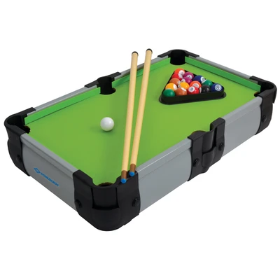 Abbildung von Schildkröt® Mini Billiard Tisch, kleiner Billardtisch mit 2 Queues, 16 Billardkugeln, Triangel zur Anordnung, perfekter Spielspaß für jede Gelegenheit, Kinder ab 5 Jahren, 970311