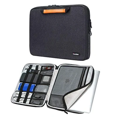 Abbildung von iCozzier 15 15.6 Zoll Griff Elektronisches Zubehör Gurt Laptop Schutzhülle Tasche für 15&quot; MacBook Air/MacBook Pro/Pro Retina Schwarz