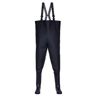 Abbildung von 3Kamido Wathose Classic, SCHWARZ und GRÜN Serie 680, Anglerhose Standard, Fischerhose Teichhose Hochwasserhose (39 EU, Schwarz)