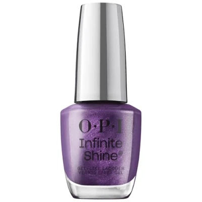Abbildung von OPI Infinite Shine Purple Reign vorgehärtete Gel Technologie ohne UV Lampe bis zu 11 Tage Halt langanhaltender, veganer Nagellack extra breiter ProWide Pinsel für makellosen Auftrag
