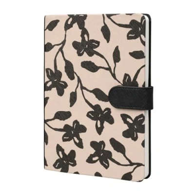 Abbildung von Kokonote Bullet Journal Notizbuch Luxe Midnight Dahlia Stoff Hardcover Notizblock Reisetagebuch zum selberschreiben Dotted Tagebuch