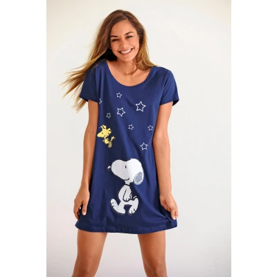 Abbildung von Peanuts Sleepshirt Nachthemd, Damen, Größe: 32/34, Marine
