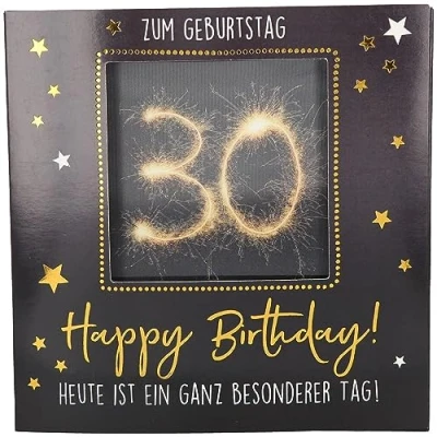 Abbildung von Depesche 11130 003 3D Klapp Karte mit Musik und Licht, Glückwunsch zum 30. Geburtstag, ca. 15,5 x cm groß, Geburtstags inkl. passendem Umschlag, innen außen bedruckt