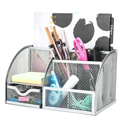 Abbildung von EXERZ Tisch Organizer/Schreibtisch Organisator/Schreibtisch Tidy/Stifthalter/Multifunktions Organisator (EX348 Hellrosa)